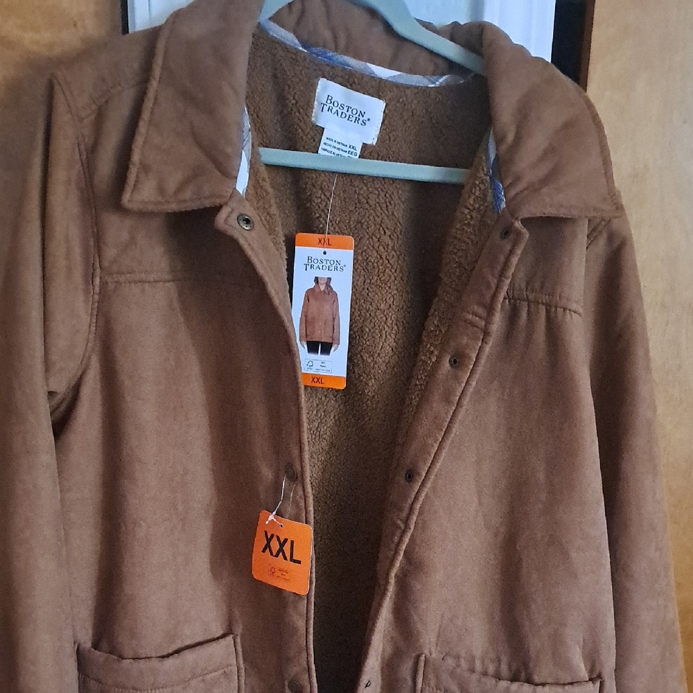 Boston Traders Tan Sherpa-Lined Jacket XXL